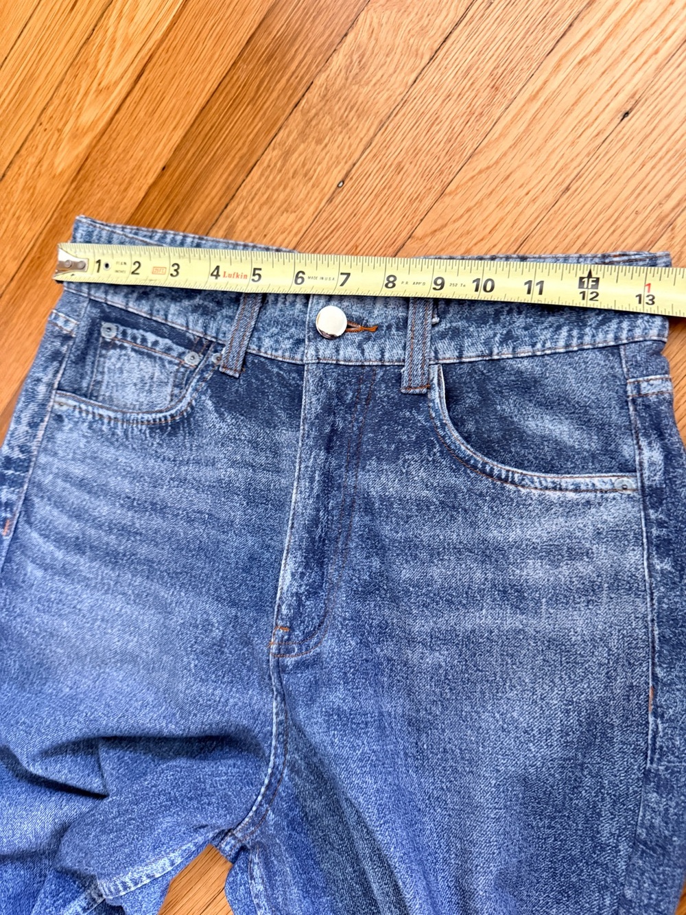 Women’s Small 2-4 Baggy Wide Leg Cotton Stretch Pants Denim Look - Picture 5 of 7